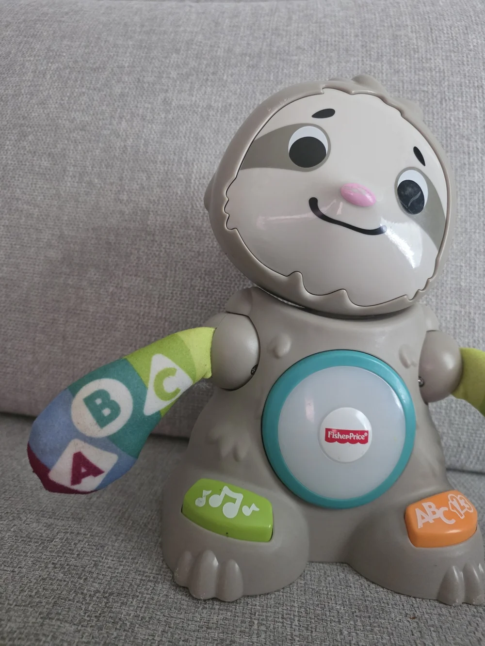 Fisher-Price Interactive Sloth Learning Toy - Gray with Colorful Arms